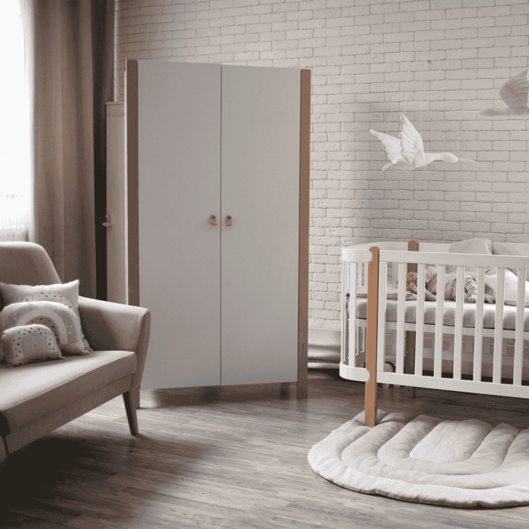 Dětska šatní skřín Zukko 960 Gekko Kids, Bílá / Přírodní Buk